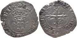 Mâcon 1418-9 à 1419-3 gros dit "florette" 3è émission ducale Jean-sans-Peur au nom de Charles VI