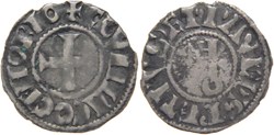 Abbaye de Cluny 1240-1250 denier de type 2b aux O rondes
