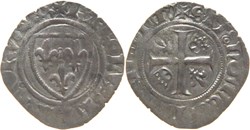 Mâcon 1419-07 blanc dit "guénar" 7è émission Jean-sans-Peur au nom de Charles VI