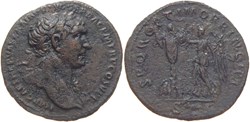 autre romaine 105 Trajan as au revers Victoire et trophée frappé à Rome