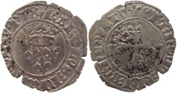 Mâcon 1419-8 fin gros dit "florette" 5è émission royale fautée au nom de Charles VI