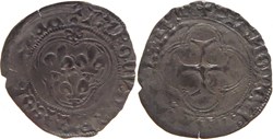 Mâcon ? 1483-09 blanc au soleil au nom de Charles VIII, émission non officielle, fauté, exemplaire 2