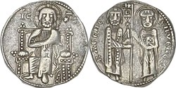 Italie - République de Venise 1253-1268 grosso ou matapan au nom de Renier Zen, 45è doge