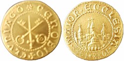 12/- Cluny 1988 jeton monétiforme en or commémoratif du 9è centenaire de Cluny III