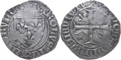 Mâcon 1418-03 blanc dit "guénar" 6è émission type 2 variété Jean-sans-Peur au nom de Charles VI