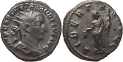 autre romaine 252 Trébonien Galle antoninien au revers Virtus frappé à Rome