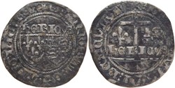 Nevers 1422-1435 blanc aux écus accostés au nom d'Henri VI d'Angleterre E286c variété
