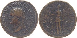 autre romaine 74 Vespasien dupondius au revers félicité publique