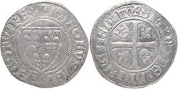Dijon 1398-1411 blanc à l'écu dit "guénar" 2è émission type 3 au nom de Charles VI