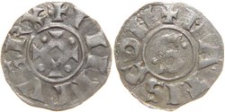 Mâcon 1137-1239 denier au "S" cantonné au nom de Philippe Ier coin cassé MATISÇON