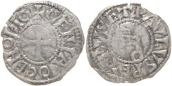 Abbaye de Cluny 1060-1140 denier de type 1b légende d'avers fautée