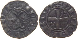 Dijon 1218-1272 denier FDD 8-1-1 au nom de Hugues IV
