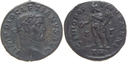 autre romaine 295-297 Dioclétien follis au revers Génie frappé à Trèves