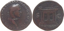 Lyon 70 à 71 Vespasien as au revers à l'autel de la Providence
