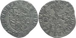 Auxonne 1474-1477 blanc à l'écu aux sept quartiers au nom de Charles le Téméraire