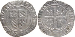Auxonne 1404-1406 grand blanc variété "Ð" pointé à l'avers, au nom de Jean-sans-Peur