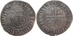 Auxonne 1398-1404 grand blanc type 3 au nom de Philippe-le-Hardi