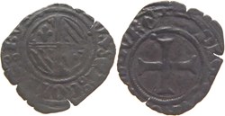 Cuisery 1422-1423 double tournois de type 2 variété fauté au nom de Philippe-le-Bon