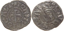 Abbaye de Tournus 1115-1240 denier au nom de Saint Valérien de type 3 légende de revers fautée