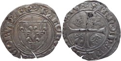 Mâcon 1417-05 à 09 blanc dit "guénar" 5è émission type 1 au nom de Charles VI