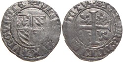 Cuisery 1416-1417 grand blanc au croissant sous "I" de BVRGVnDIe variété au nom de Jean-sans-Peur