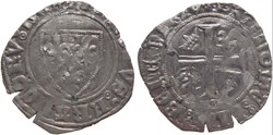 Chalon-sur-Saône 1417 05 à 10 blanc à l'écu dit "guénar" émission ducale au nom de Charles VI