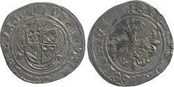 Saint Laurent-lès-Chalon 1422-05 blanc à l'écu dans un trilobe variété au nom de Philippe-le-Bon