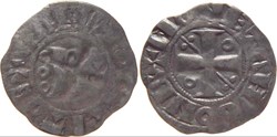 Chalon-sur-Saône 1065-1113 denier au cantonnement inversé au nom de Hugues II