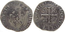 Mâcon 1390 à 1411 blanc dit "guénar" 2è émission type 3 fauté au nom de Charles VI