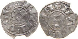 Mâcon 1137-1239 denier au "S" cantonné au nom de Philippe Ier coin cassé MATISCQN