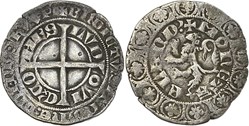 Flandre (comté de) - Bruges, Gand ou Malines 1346-1384 gros compagnon au lion de Louis II de Male
