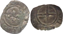 Auxerre 1421 denier tournois dit "petit niquet" Charles VI