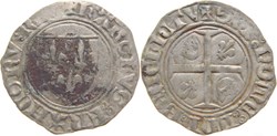 Mâcon 1413 à 1417 blanc dit "guénar" 4è émission type 3 variété au nom de Charles VI