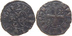 Dijon 1218-1272 denier FDD 8-1-1 au nom de Hugues IV