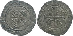 Saint Laurent-lès-Chalon 1418 grand blanc au nom de Jean-sans-Peur sur un coin de droit d'Auxonne