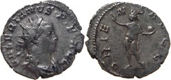 autre romaine 259-260 Valérien I antoninien au revers Oriens frappé à Trèves