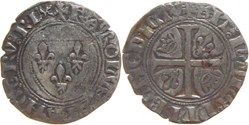 Mâcon 1411 1er au 3ème trimestre blanc dit "guénar" 2è émission type 4 variété au nom de Charles VI