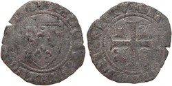 Dijon 1417 10 à 11 blanc à l'écu dit "guénar" émission ducale au nom de Charles VI