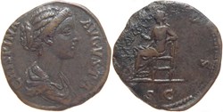 autre romaine 180-182 Crispine sesterce au revers Salus frappé à Rome