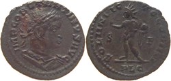 Lyon 312 Constantin 1er follis ou nummus au revers Sol