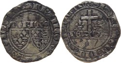 Mâcon 1423-1428 blanc aux écus accostés au nom de Henri VI d'Angleterre