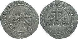 Auxonne 1427 blanc aux écus accostés doublement fauté au nom de Philippe-le-Bon
