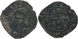 Auxonne 1422-1423 double tournois de type 2 variété inédite au nom de Philippe-le-Bon