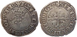 Mâcon 1419-8 début gros dit "florette" 5è émission ducale Jean-sans-Peur au nom de Charles VI