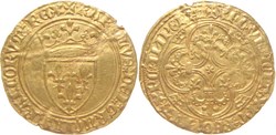 Troyes 1389 écu d'or 3è émission au nom de Charles VI