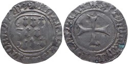 Nantes - Duché de Bretagne 1430-1440 blanc à la targe au nom de François II