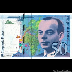 50 Francs Saint-Exupéry - Type 1992