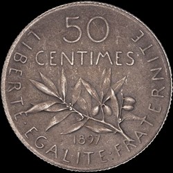 50c 1897 FLAN MAT en MS65