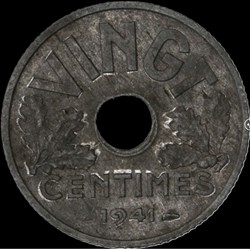 20c 1941 VINGT Can. larges en MS61