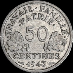 50c 1943 LOURDE en AU55